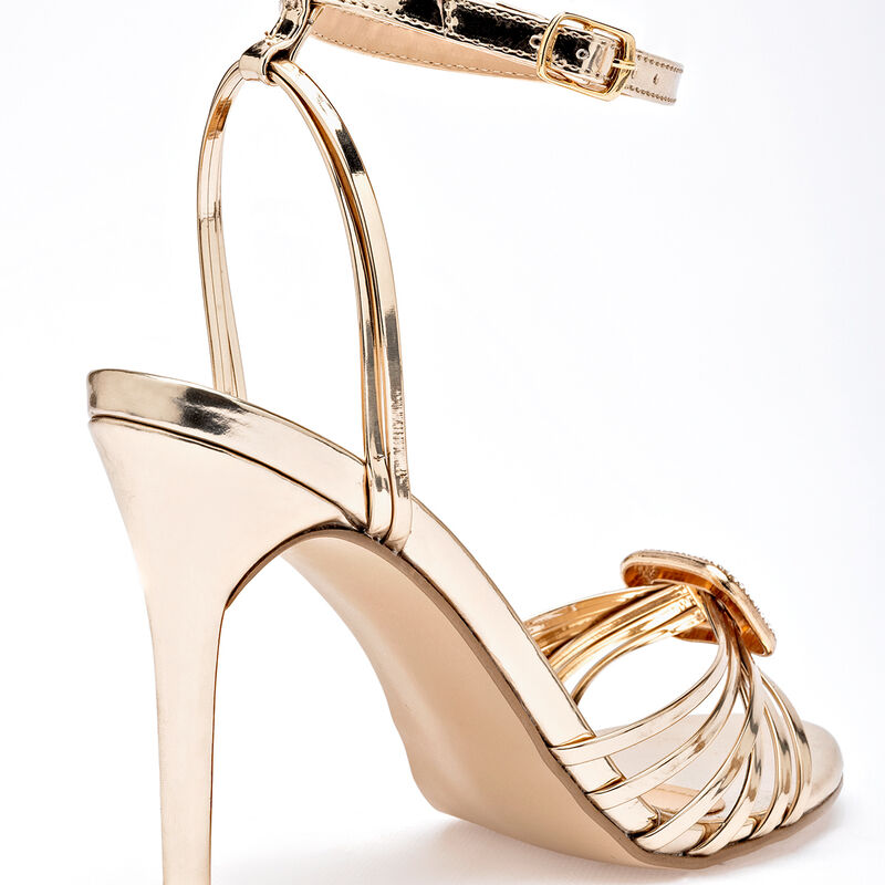 Moramora zapatilla abierta para mujer dorado co... image number null
