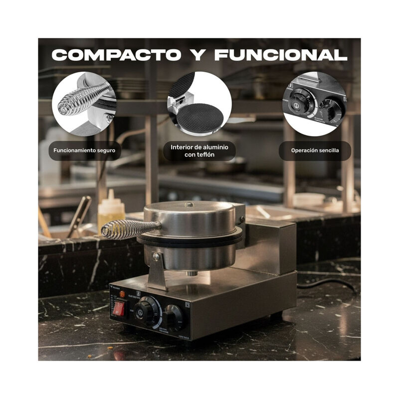 Maquina Conos Marquesitas Individual Temperatur... image number null