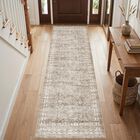 Alfombra Corredor Cotiled De 160 cm, Lavable Y Antideslizante, Color Marr&oacute;n Oscuro