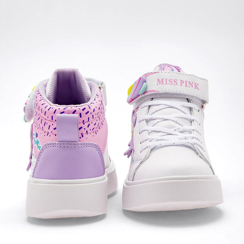 Miss Pink Tenis urbano para ni&ntilde;a blanco multico... image number null