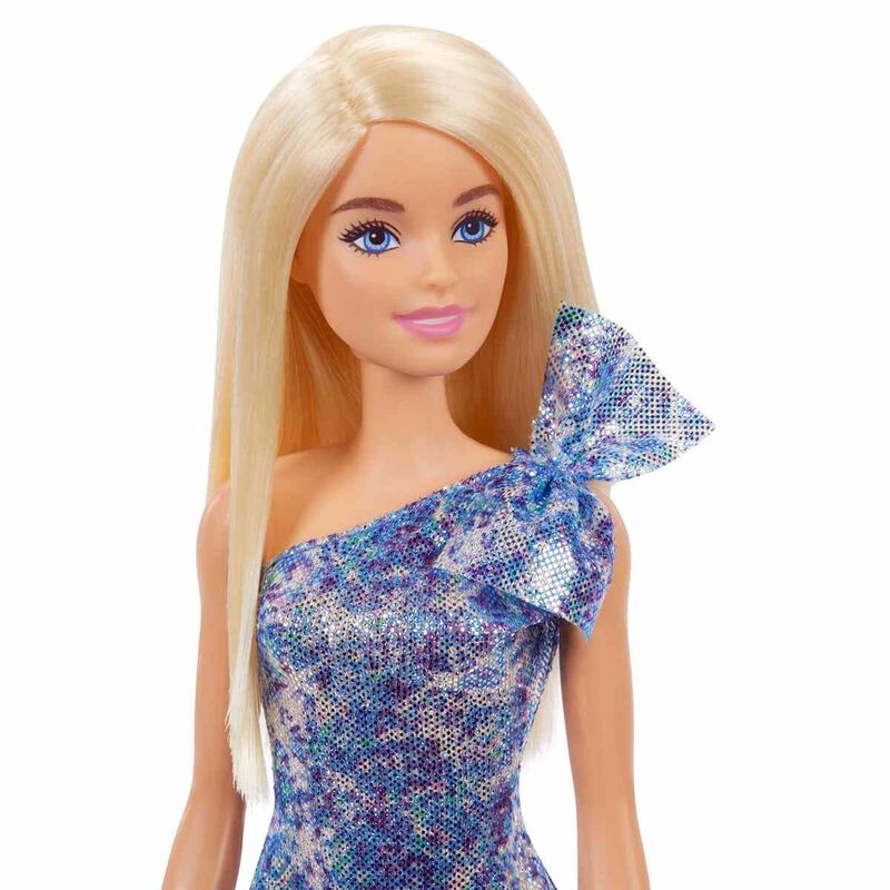 Mu&ntilde;eca Barbie Glitz Mattel Con Vestido Azul, Ta... image number null