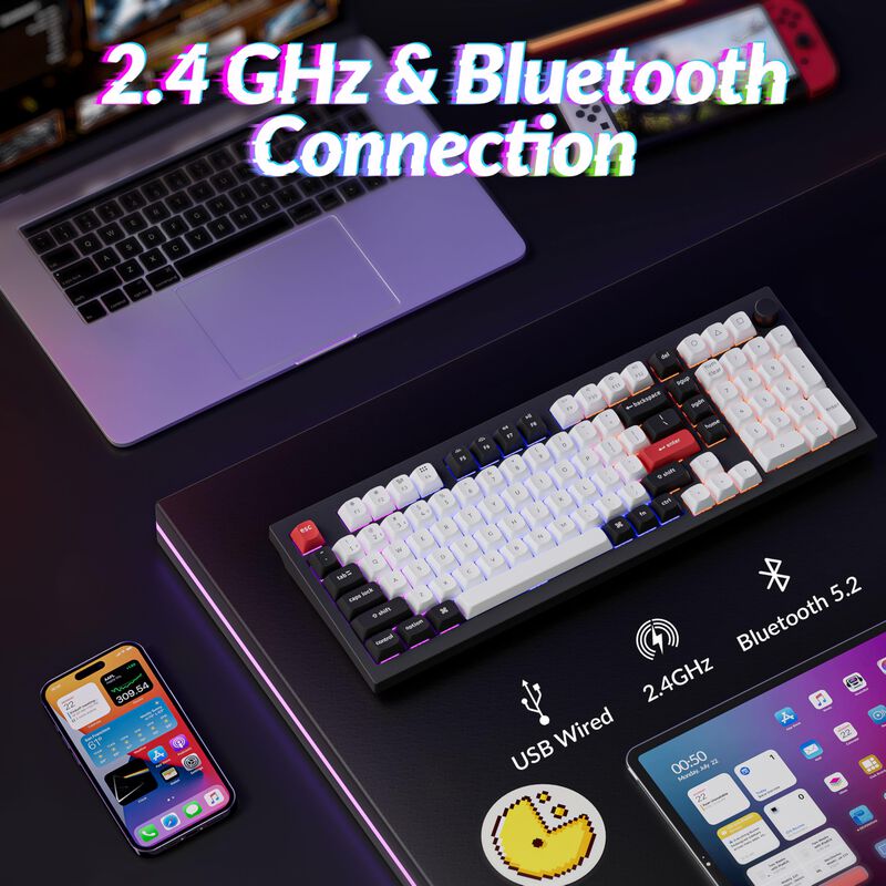 Teclado Keychron Q5 He Inal&aacute;mbrico Rgb Negro De... image number null