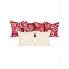 Set 6 Cojines Decorativos Tinto Hueso 4 Garigoleados 2 Lisos