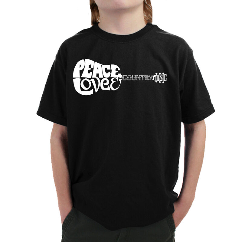 Camiseta Word Art Para Ni&ntilde;o - Paz Amor Country ... image number null