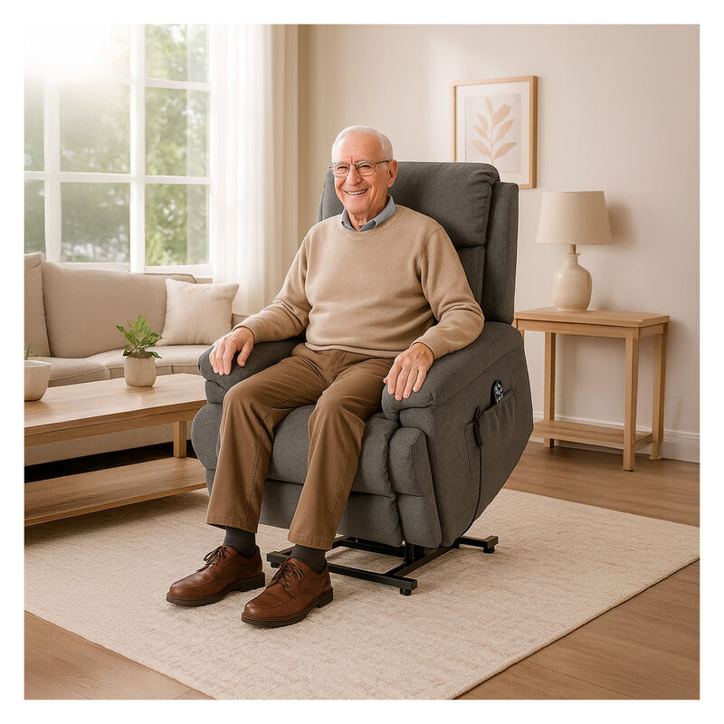 Sillon Sof&aacute; El&eacute;ctrico Masajeador Elevaci&oacute;n Temp... image number null