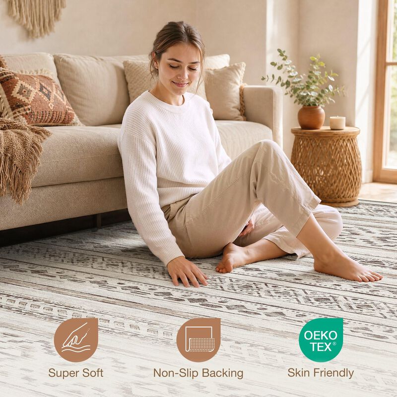 Alfombra Cotiled 152 cm x 244 cm Boho Lavable E... image number null
