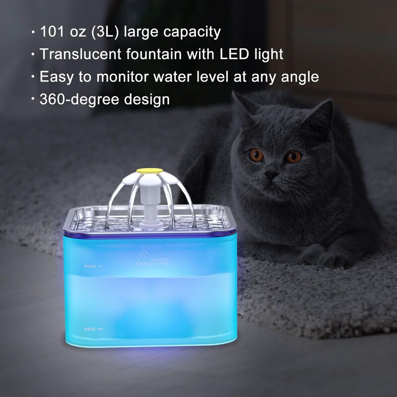 Fuente Para Gatos Wonder Creature 3l Acero Inox... image number null