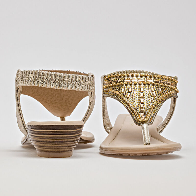 Been Class Sandalia para mujer dorado image number null