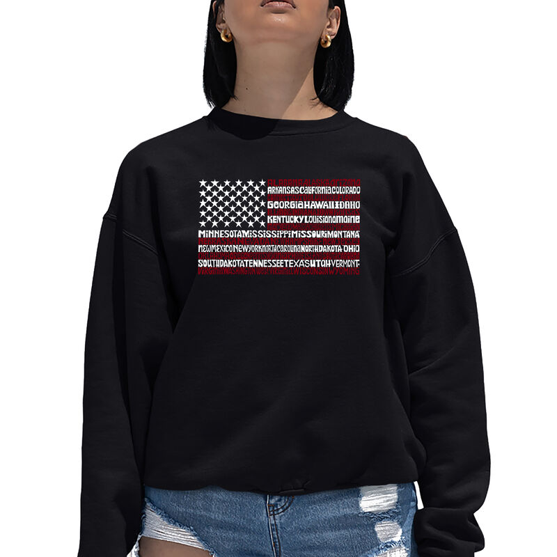 Sudadera De Cuello Redondo Word Art Para Mujer ... image number null