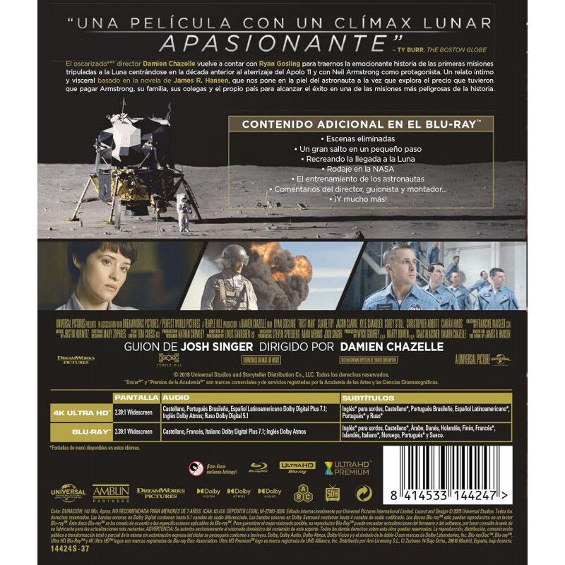 First Man (Edici&oacute;n 2025) [4K UHD, Blu-ray] (201... image number null
