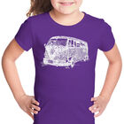 Camiseta Word Art Para Ni&ntilde;a - Los 70 - Morado