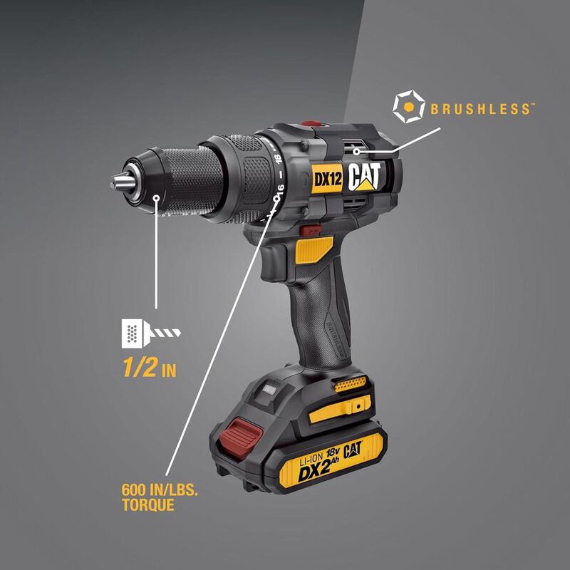 Taladro Atornillador Rotomartillo CAT 18V 1/2" ... image number null