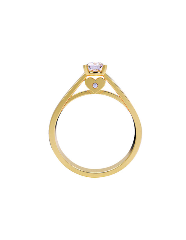 Anillo de Compromiso de 10K con Circonia Talla ... image number null