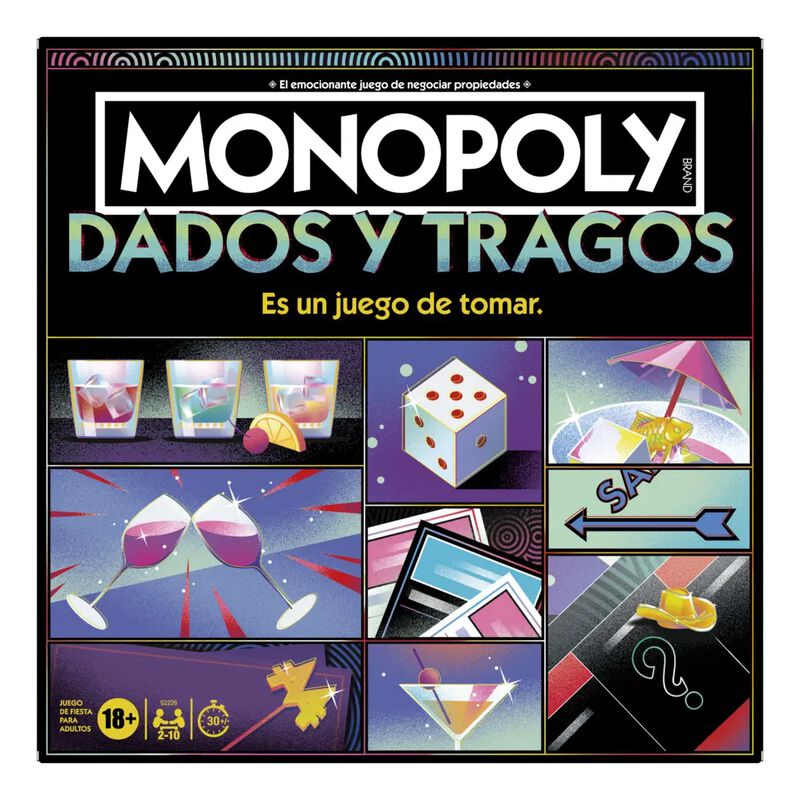 Monopoly Dados Y Tragos N&ordm; G2226 Hasbro image number null