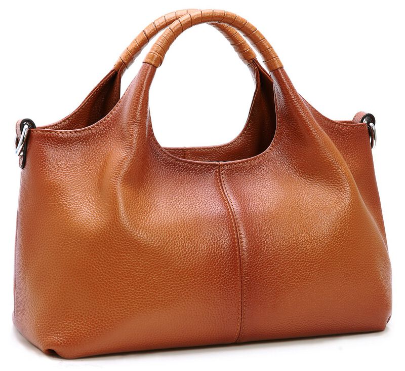 Bolso De Mano Iswee De Piel Aut&eacute;ntica Sorrel Pa... image number null