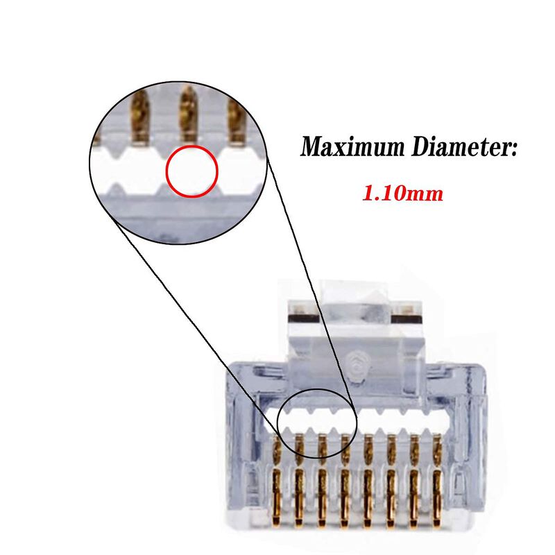 Conectores Rj45 Cat6 Cat5, Extremos De Conector... image number null