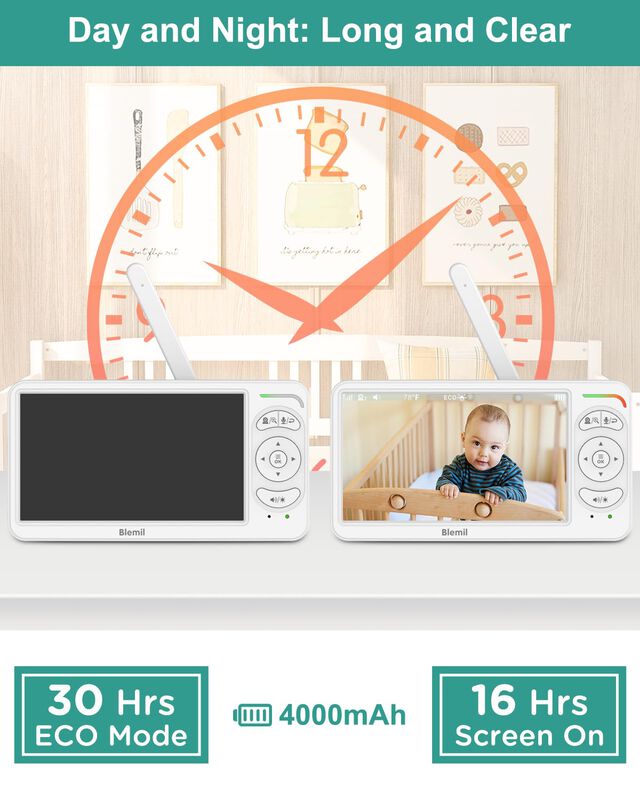 Monitor Para Beb&eacute;s Blemil 6 Con 2 C&aacute;maras, 30 H... image number null
