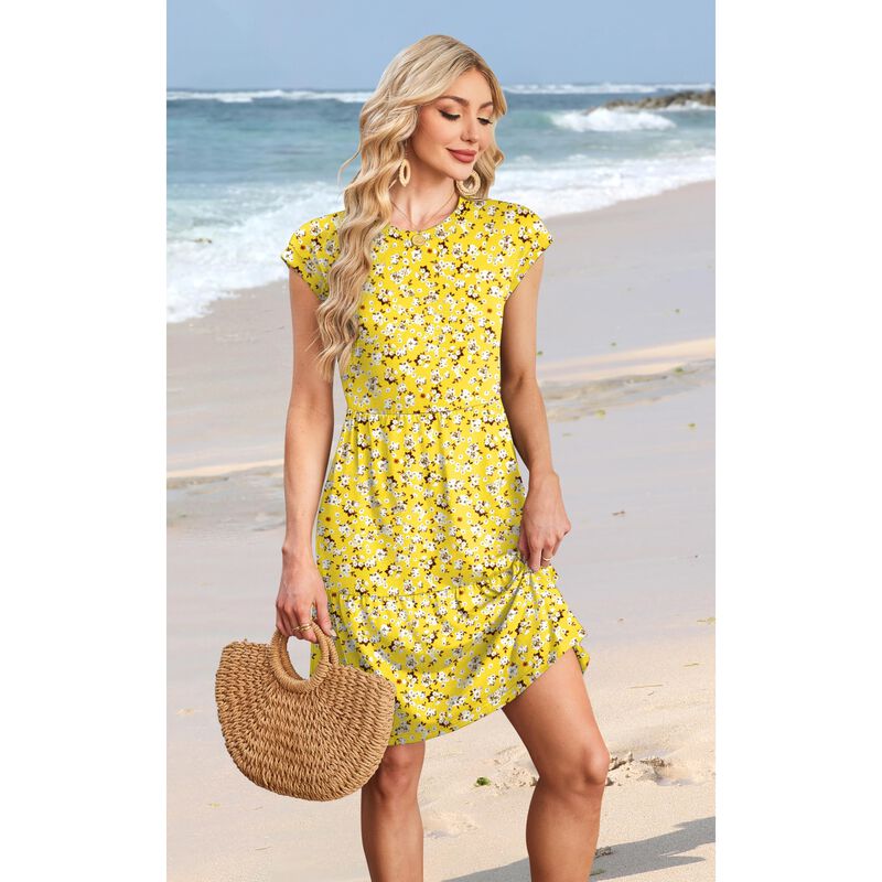 Vestido Boho Floral Wiholl - Mangas Tipo Capuch... image number null