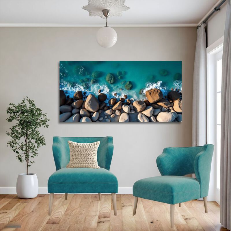 Cuadro Decorativo Impreso 40x60cm Rocas Y Mar image number null