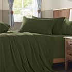 Juego De S&aacute;banas Homiest Queen Verde Oliva 6 Piezas