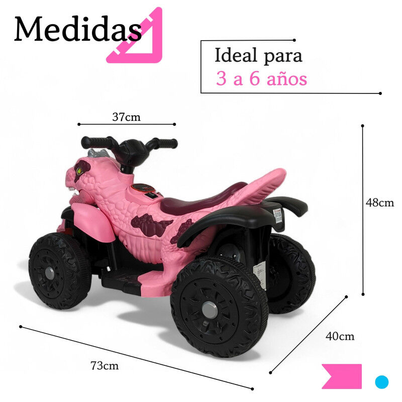 Cuatrimoto El&eacute;ctrica Infantil D/ Dinosaurio TEK... image number null