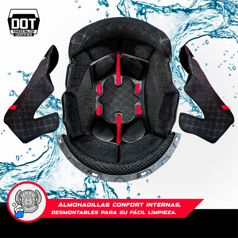 Casco Para Motocicleta Mb Nordica Rojo L image number null