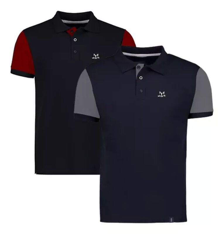 Polo De Hombre Manga Corta Algodon Contraste Mo... image number null