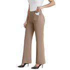 Pantalones de Trabajo Dlooda para Mujer - Estilo Casual de Negocios, Corte Acampanado