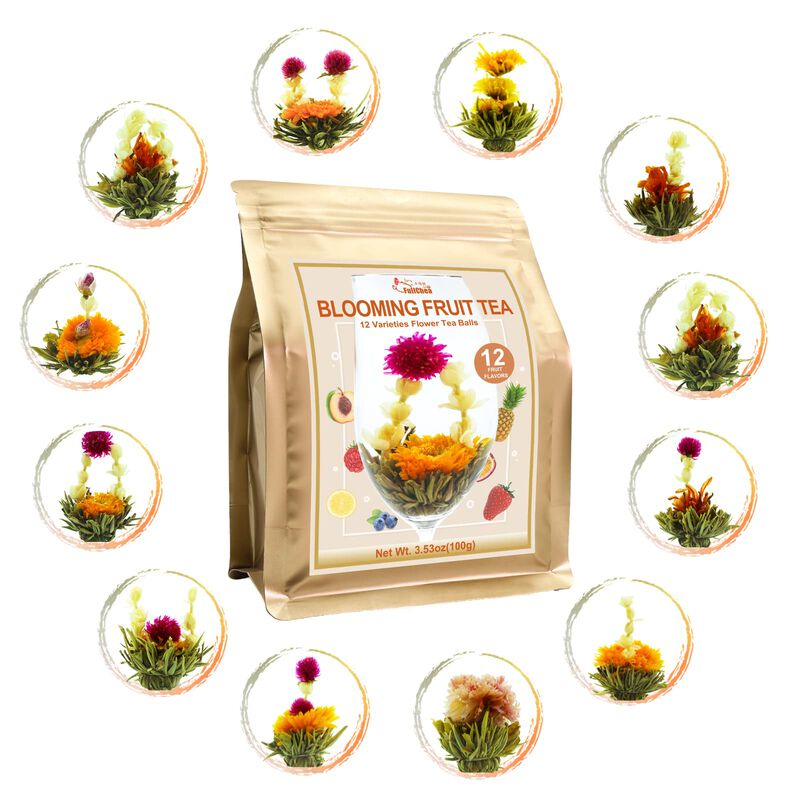 T&eacute; Fullchea Blooming Flowering T&eacute;, 12 Sabores D... image number null