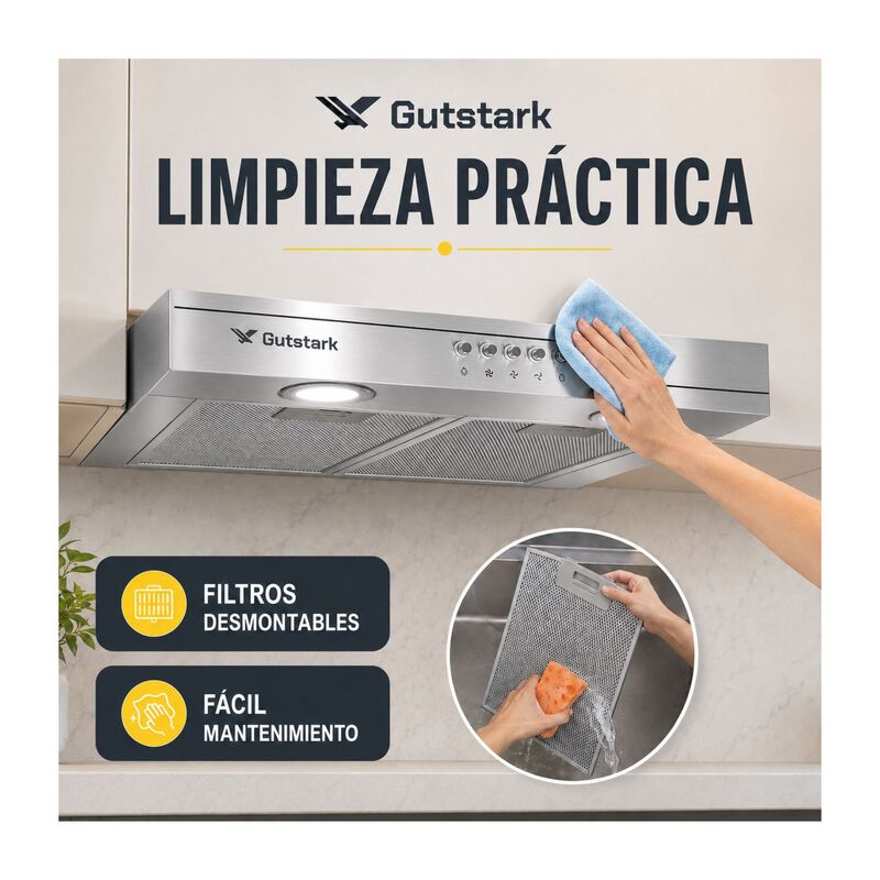 Campana Cocina Extractora Purificadora Acero 50... image number null