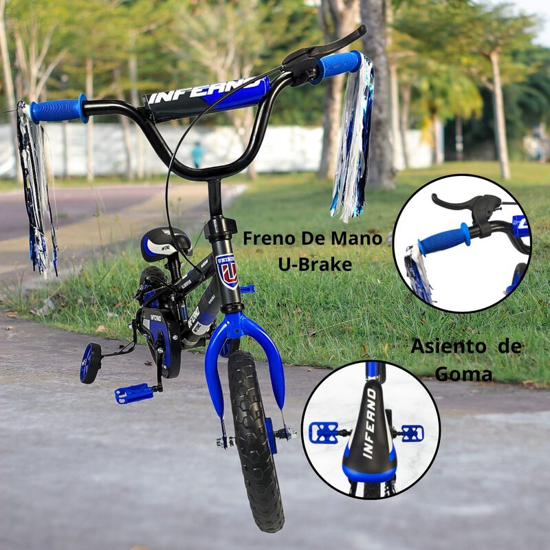 Bicicleta Infantil Rodada 12 Con Ruedas De Apoy... image number null