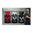 Set de Fragancias Messi 3x30ml Negro, Rojo y Plata (edt)