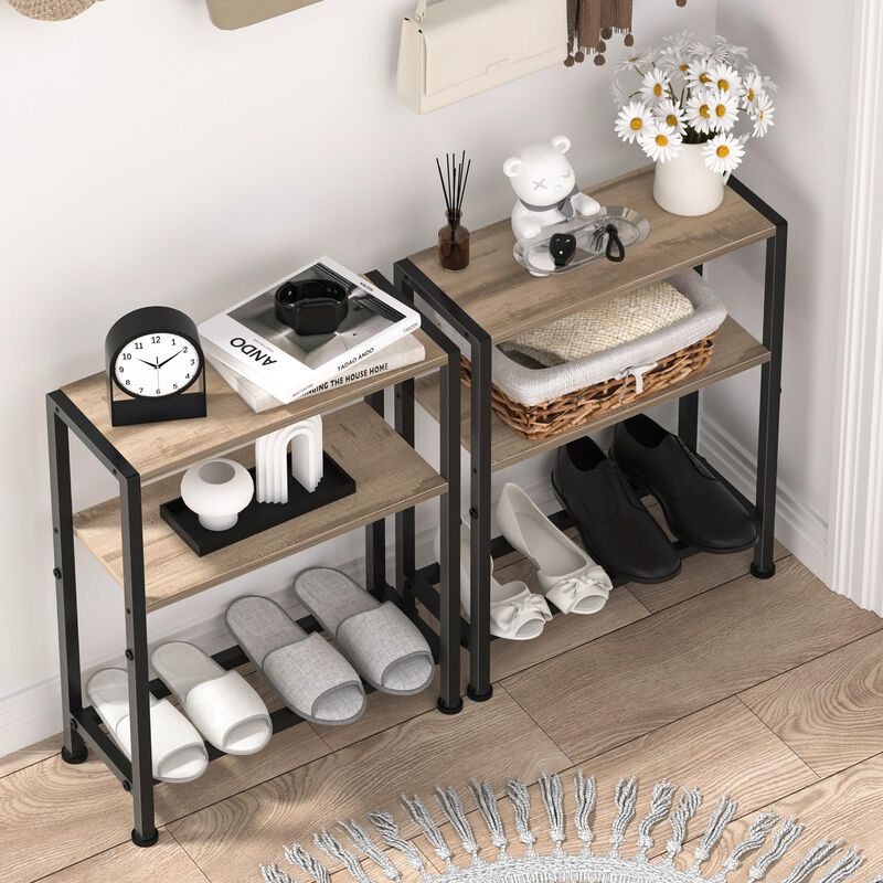 Mesa Auxiliar Homedawn Narrow De 2 Niveles Con ... image number null