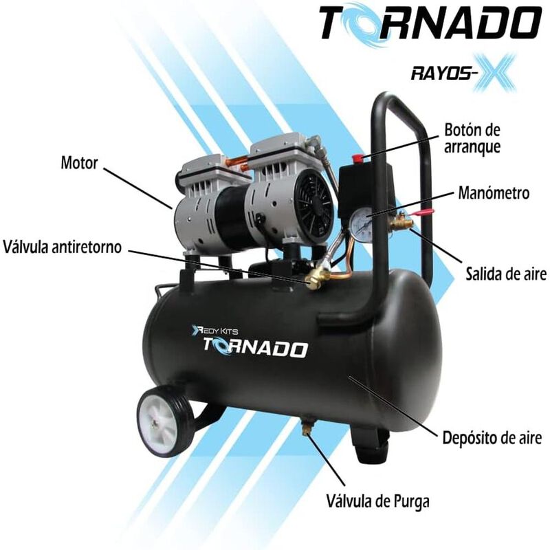 Compresor Redy Kits Silencioso 1.0HP 24L Profes... image number null