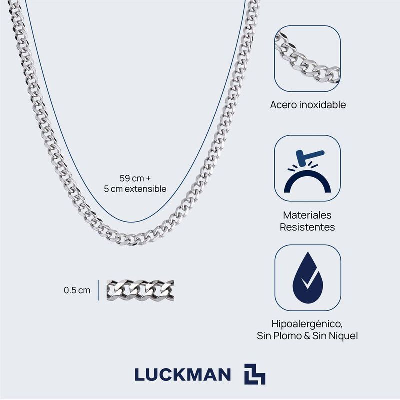 Cadena Hombre Cubana Joyería Acero Inoxidable R... image number null