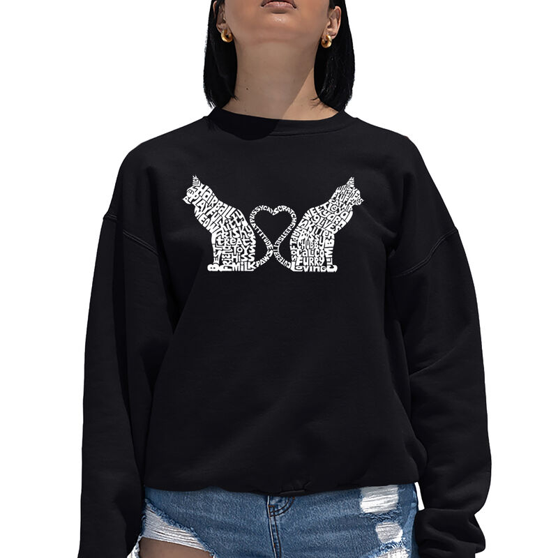 Sudadera De Cuello Redondo Word Art Para Mujer ... image number null