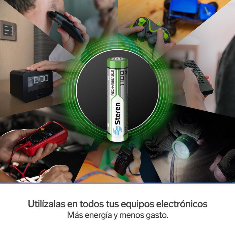 Paquete de 4 pilas recargables de alta capacida... image number null