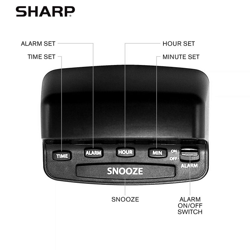 Reloj Despertador Digital Sharp Con Controles T... image number null