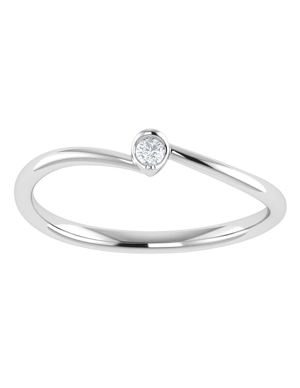 Solitario De Oro Blanco 14k Con 5pts De Diamant... image number null