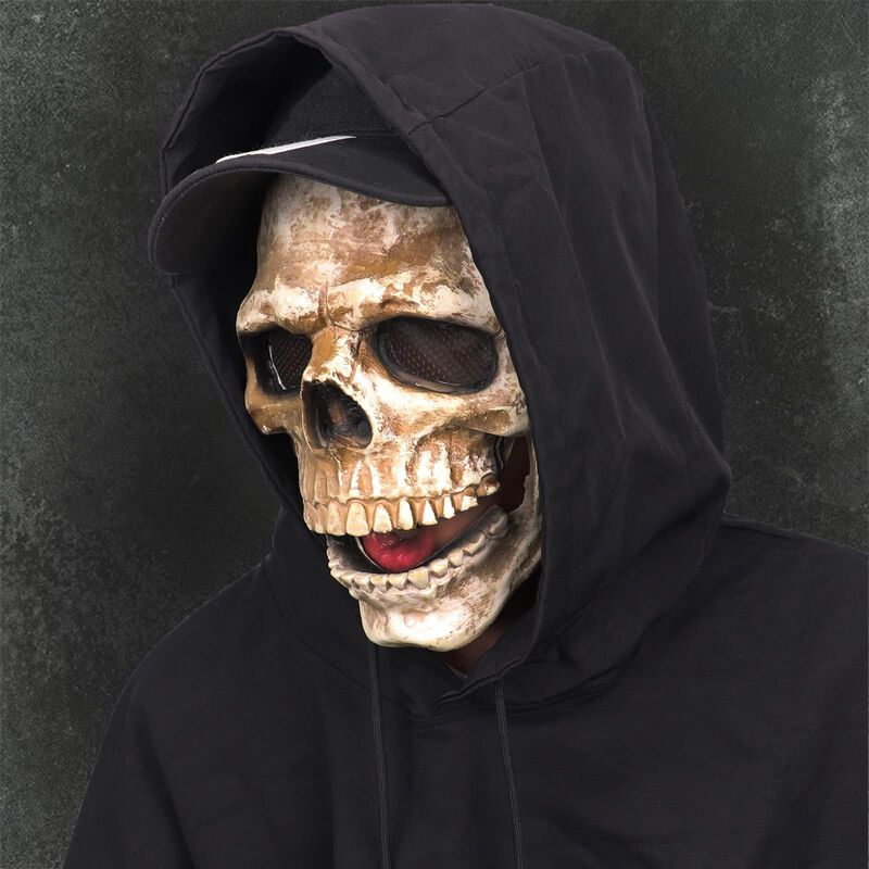 M&aacute;scara Con Forma De Calavera Cosribe, Espeluzn... image number null