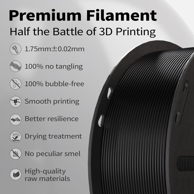 Filamento Pla Miailuy 1,75 mm Negro 1 kg +/-0,0... image number null