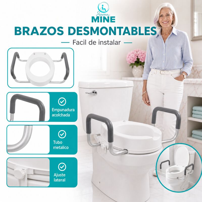 Incremento Wc Lujo (altura 9cm): Descansa Brazo... image number null