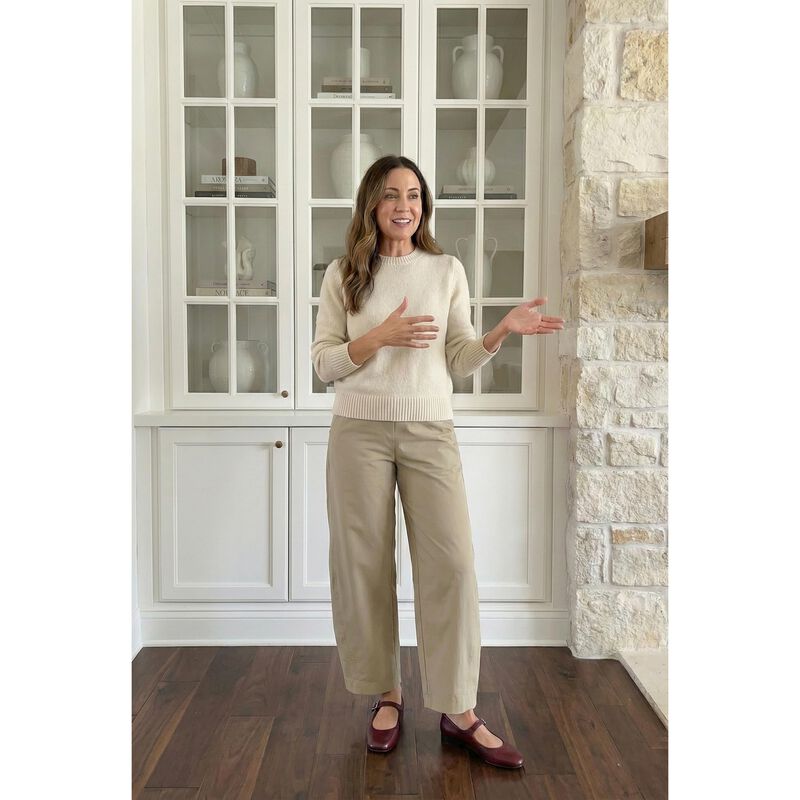 Pantalones Lomon Corte Barril Caqui M Stretch P... image number null