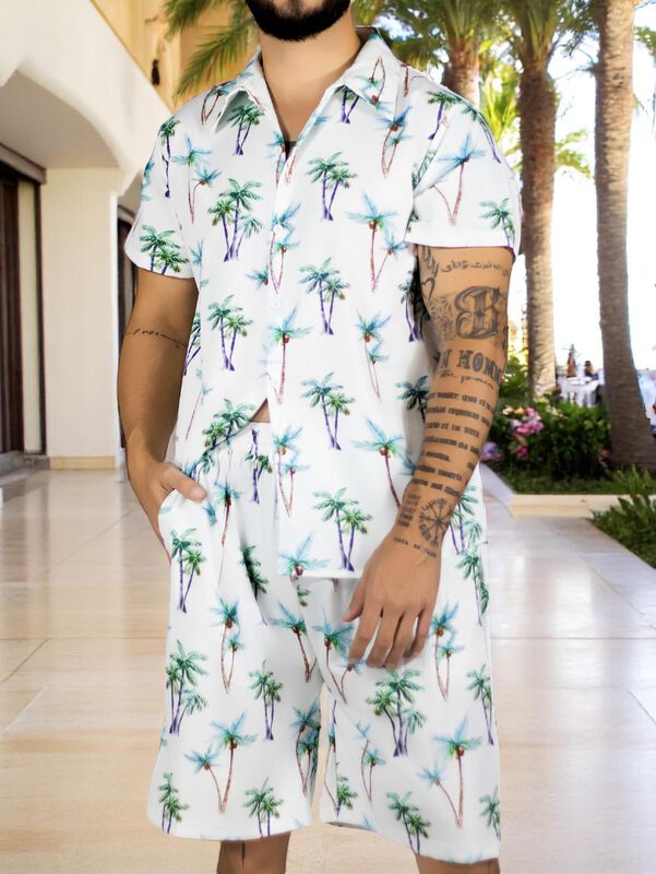 Conjunto Hombre Verano Camisa y Short a Juego C... image number null