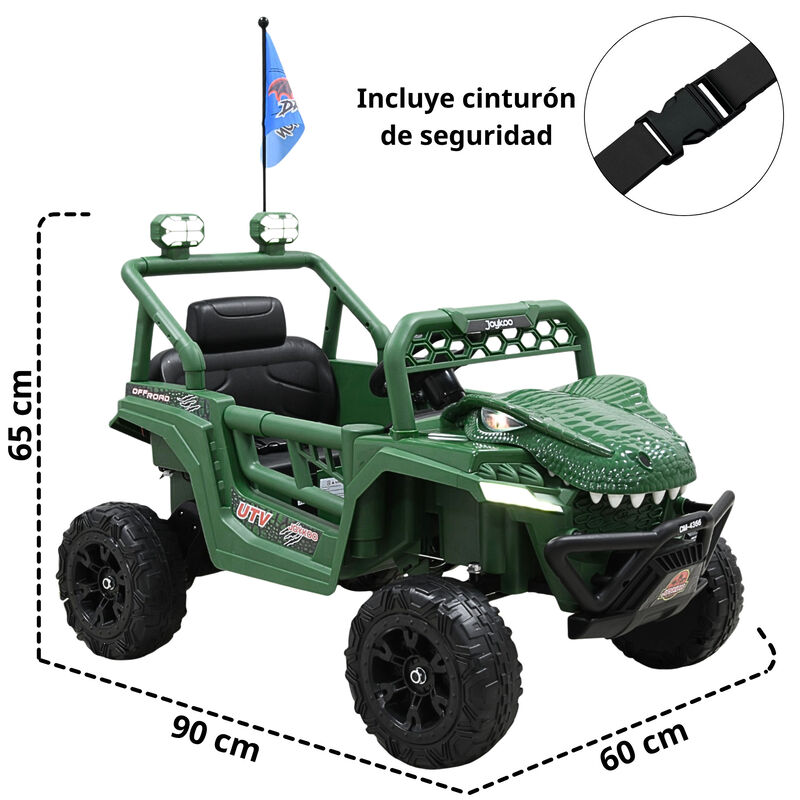 Montable El&eacute;ctrico Para Ni&ntilde;os Dinosaurio Con Co... image number null