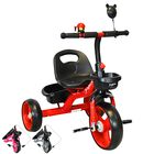 Triciclo para Ni&ntilde;os con Timbre y Espejo Ruedas de  Eva Canasta Trasera y Delantera Apto a partir de 2 A&ntilde;os Soporta hasta 20 kg - Rojo