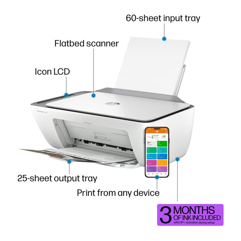 Impresora Hp Deskjet 2855e Inal&aacute;mbrica Multifun... image number null