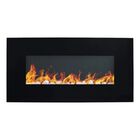 Calefactor Masterfan MILAN Chimenea Eléctrica Para Interiores con Cristal Templado Negro