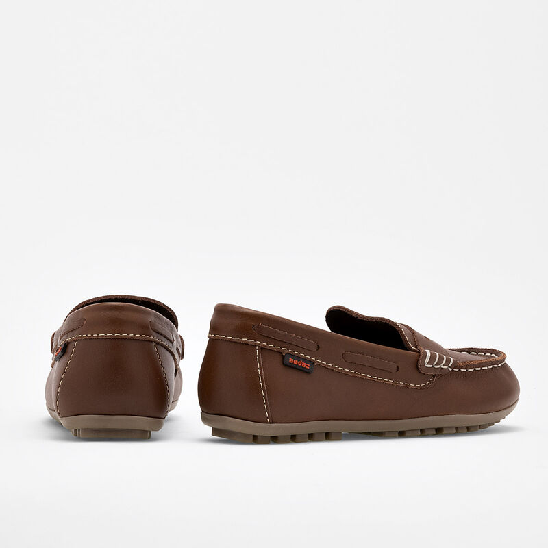 Audaz Zapato Casual De Piel Para Ni&ntilde;o Camel Cod... image number null