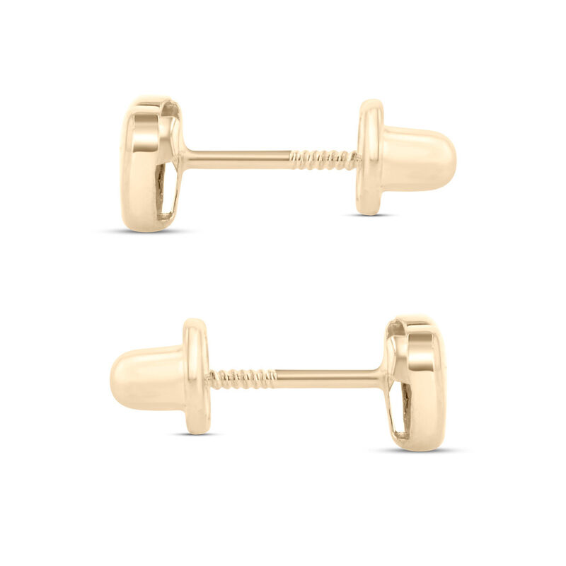 Broqueles De Corazon En Oro Amarillo 14K Con 6.... image number null